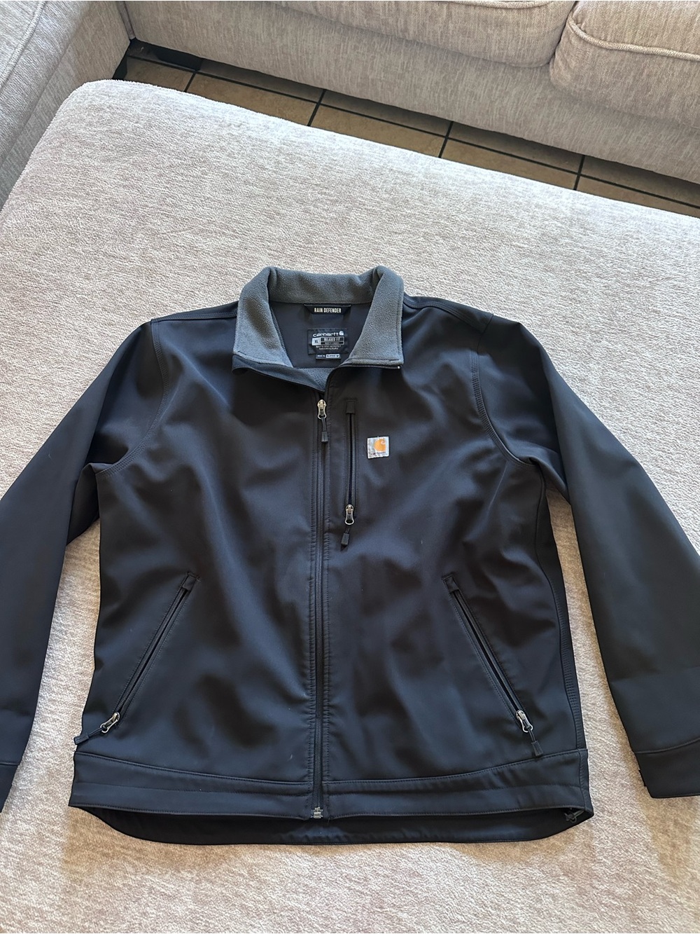 Carhartt Black Men’s Softshell Jacket with Zip Pockets
